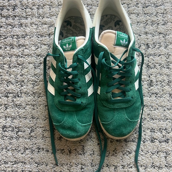 adidas Shoes - Adidas Green Suede Gazelle Sneakers
